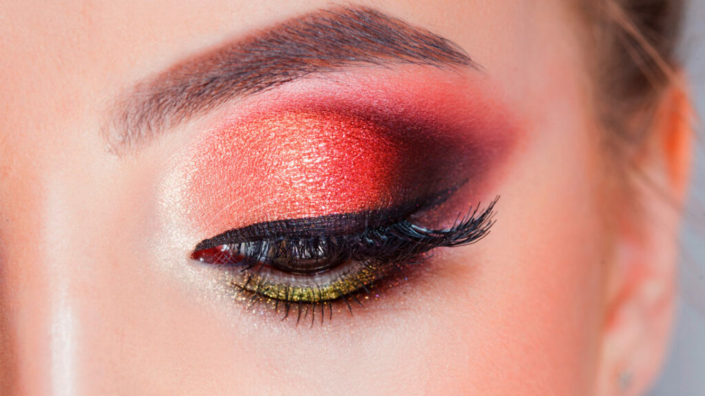 Smokey Eyes naranja y fucsia